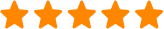 Five gold stars representing excellent dental practice ratings in Stuart, FL.